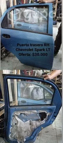 Puerta USADO Derecho Chevrolet Spark LT azul usa