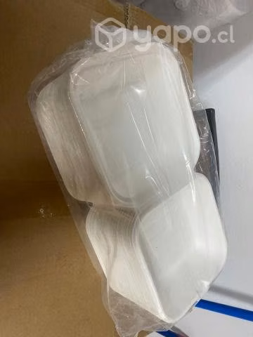 Clamshell compostable 6x6 pulgadas