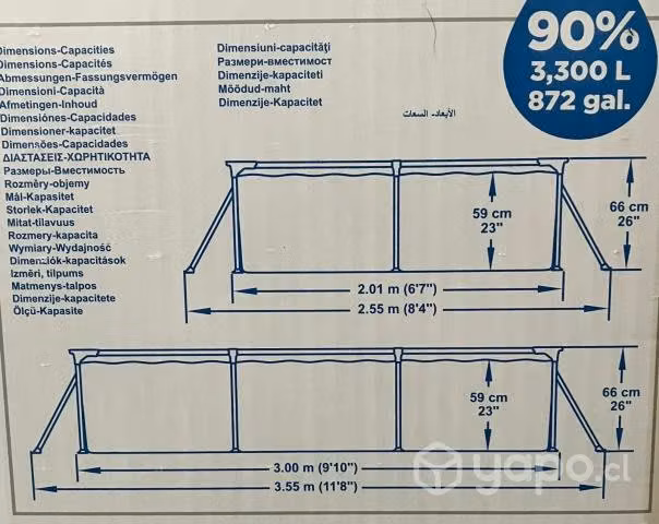 Piscina - bestway steel pro - rectangular - nueva