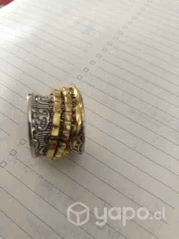 Anillos de plata tibetana y acero.