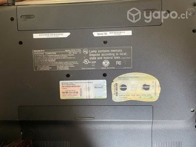Notebook Sony VAIO Modelo PCG 7113L - Imagen 4