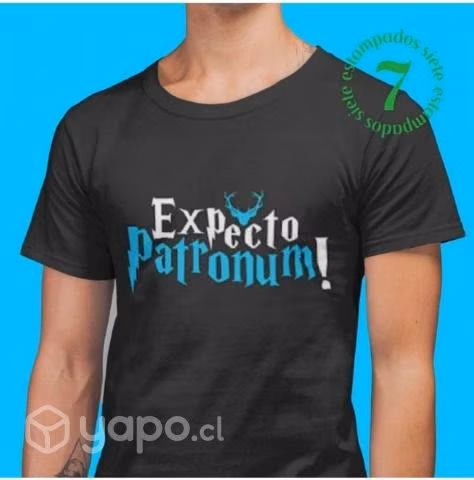 Poleras Manga Corta Hombre y Mujer Harry Potter