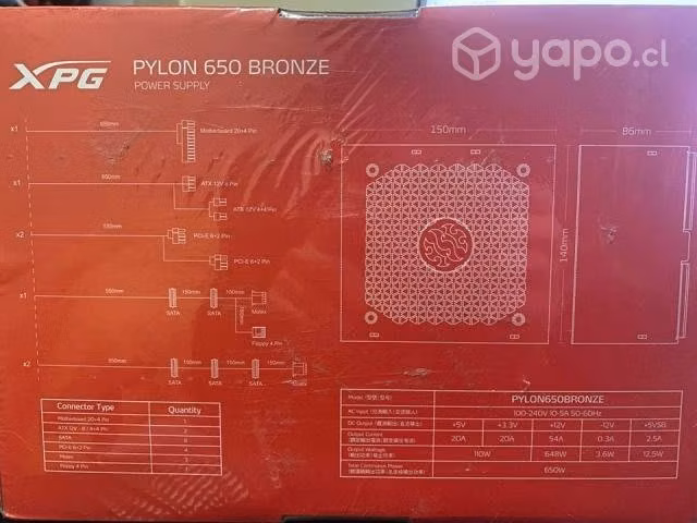 Fuente de Poder XPG 650w - Imagen 2