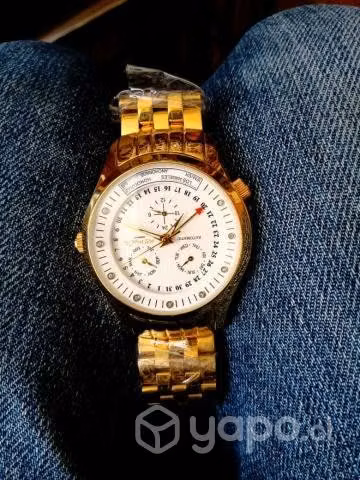 Reloj aleman mzI watch co. enchape oro 24 kltes