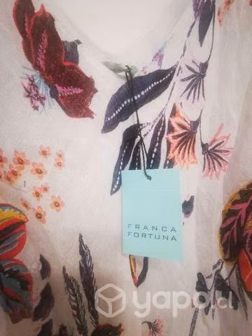 Vestido nuevo de lino flores Franca Fortuna