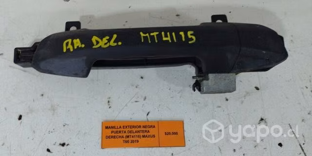 Manilla Exterior Negra Puerta Delantera Derecha