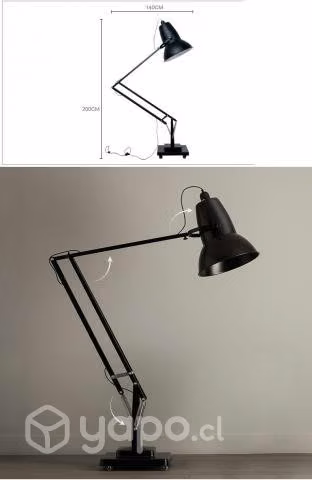 Lampara De Piso Palaos Negro Iz - Imagen 2