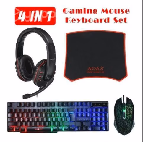 Set gamer RGB 4 PIECE SET AOAS