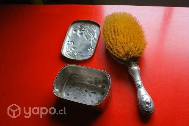 WMF Artnouveau juego tocador bronce plateado crist - Imagen 3