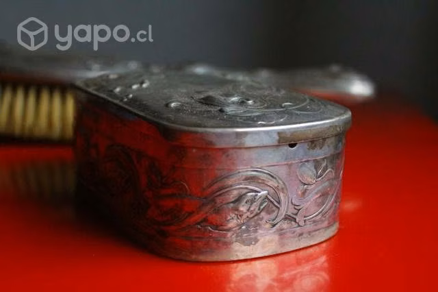WMF Artnouveau juego tocador bronce plateado crist - Imagen 6