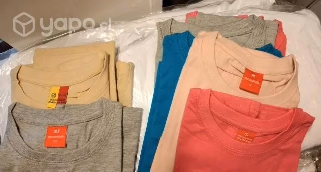 Lote poleras 100% algodón