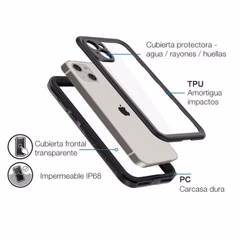 Carcasa Iphone 14 Plus Sumergible Waterproof Heavy