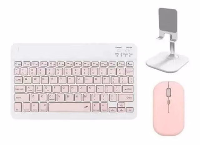 Kit De Teclado Bluetooth Con Ratón Soporte Teléfon