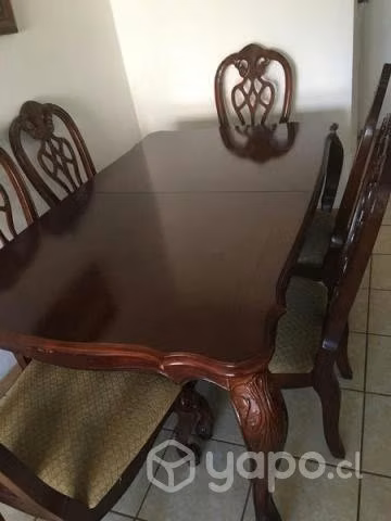 Comedor de roble y 6 sillas - Imagen 2