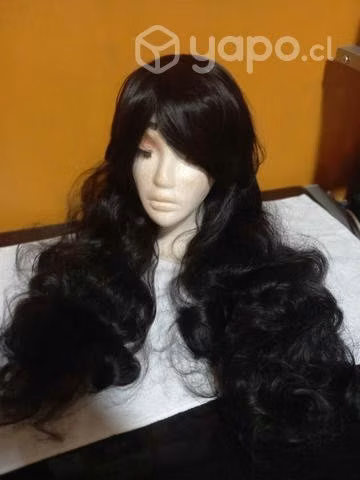 Pelucas largas negras castaña y roja