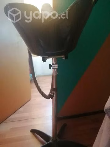 Lavapelos portátil y silla