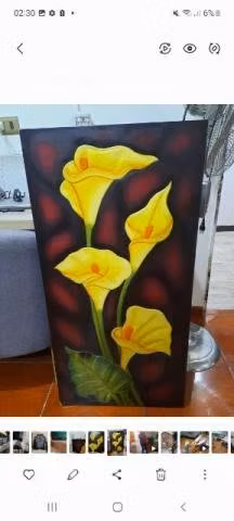 Cuadro madera pintado 100 x 50 cm