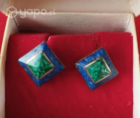 Aros de cobre y lapizlázuli