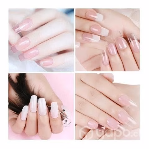 Juego Gel Polivinilico Extensiones Uñas Tips Resin
