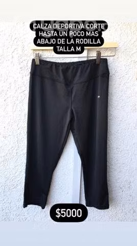 Calzas negras deportivas talla M