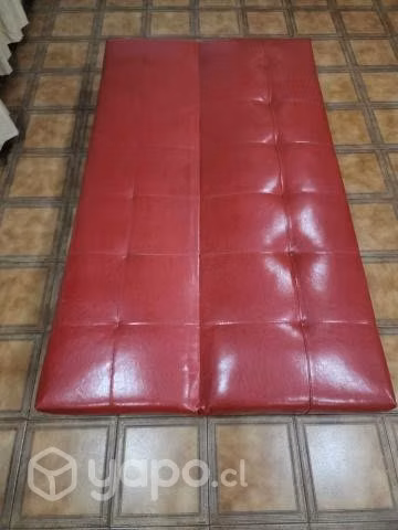 Futon Ecocuero rojo - Imagen 2