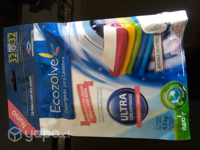 NUEVO Detergente ECOLOGICO en laminas. Rendidor