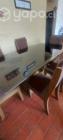 Comedor completo vidrio 6 personas