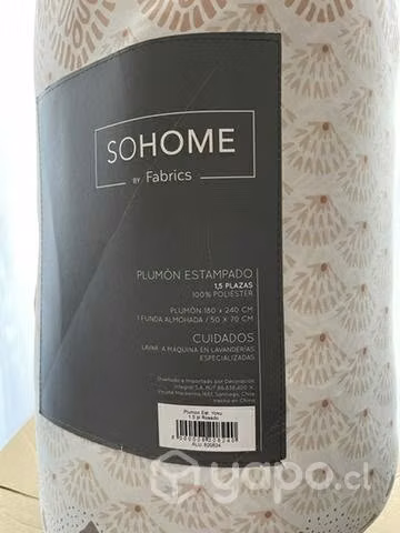 Plumón/ cobertor 1 1/2 plazas fabrics - Imagen 4