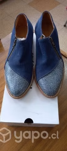 Zapatos de cuero color azul - Imagen 5