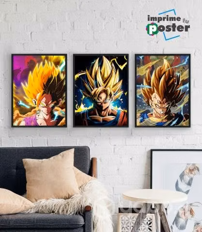 CUADRO DE DRAGON BALL Z 34x45cm llegar y colgar - Imagen 3