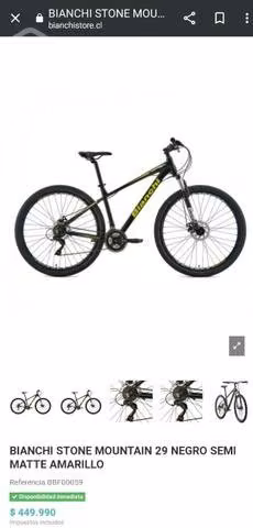 Bicicleta Mountain Bike Bianchi Stone M 100% NUEVA