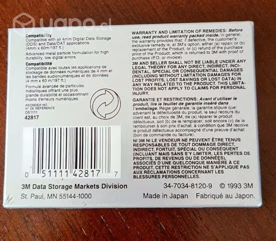 IMATION DDS-60 3M 4mm DATA TAPE COD. 42817 DIGITA