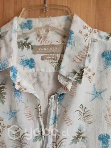 Camisa marina ZARA - Imagen 2