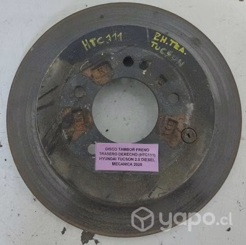 Disco Tambor Freno Trasero Derecho (HTC111) Hyunda