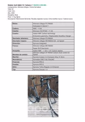 Scott Addict 10 Shimano Ultegra Carbono