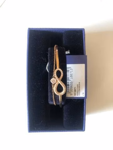 Pulsera Swarovski Infinity Dorado Rosa - Imagen 3