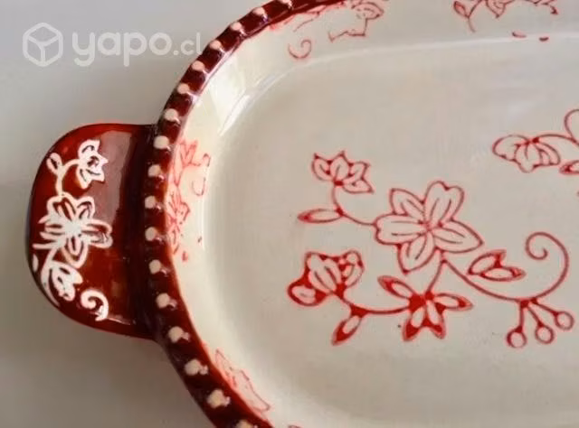Platitos de cóctel, cerámica gres. Pintados a mano