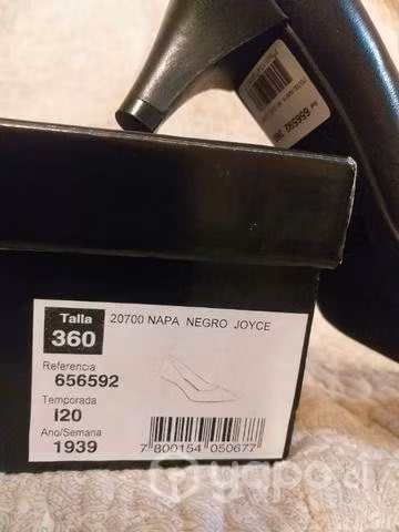 GACEL, Zapato modelo Reina N°36, taco medio,negros - Imagen 3