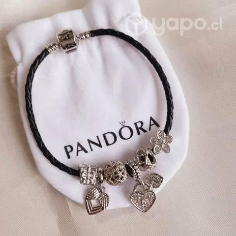 Pulsera Pandora + 6 Charms S925 - Imagen 2