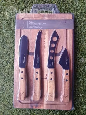 Tabla para aperitivos set 4 cuchillos wayu