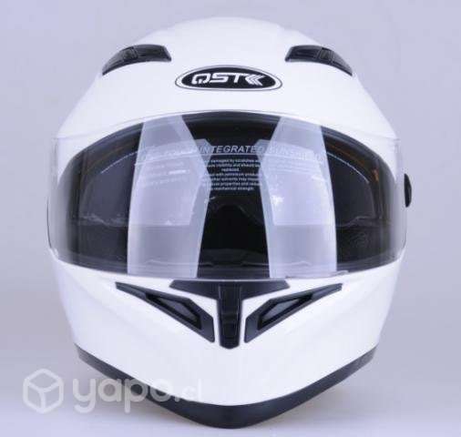 Casco de moto integral (cerrado) blanco - Imagen 2