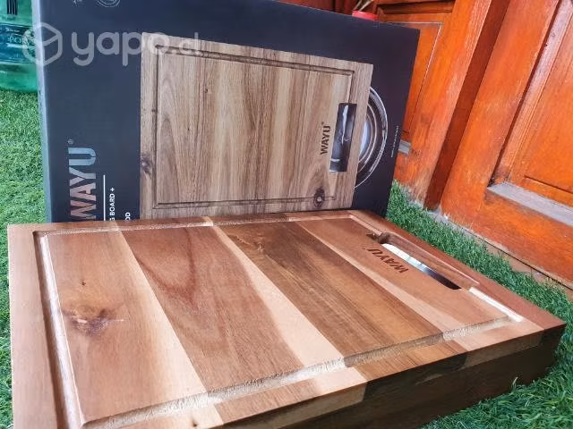 Tabla madera bowl acero wayu
