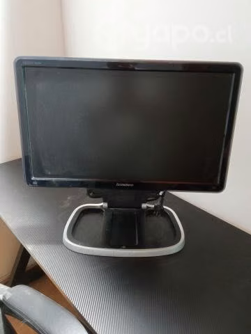 Silla gamer +pantalla Lenovo+ mesa gamer con luces