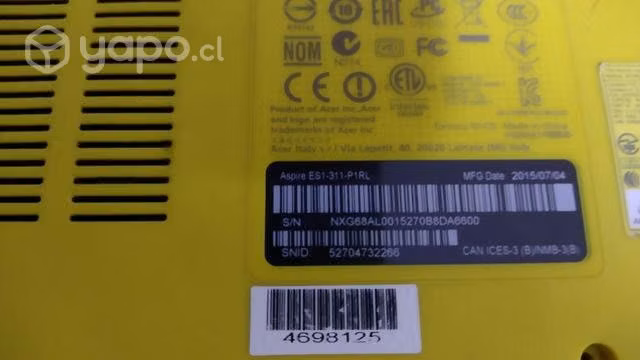Notebook Acer es1-311 desarme
