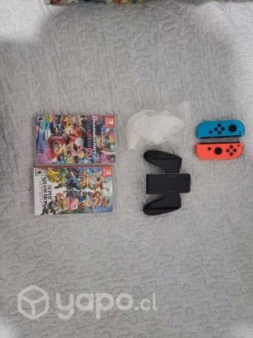 Nintendo Switch +2 juegos +Todos DLC Smash +64GB M