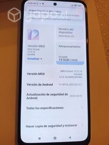 Redmi note 10S 6 Ram 128 Gb