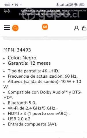 Smart TV 50 pulgadas