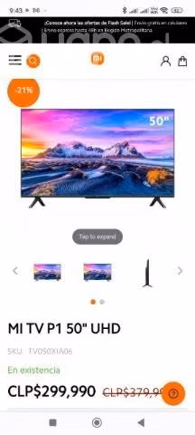 Smart TV 50 pulgadas