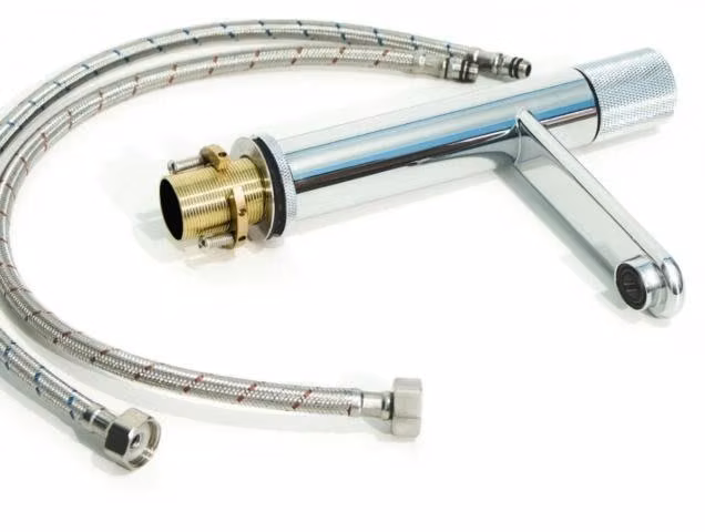 Llave Monomando Lavamanos Manilla Tipo Pomo Cromo - Imagen 4