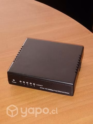 Mini Switch POE 12V para cámaras seguridad